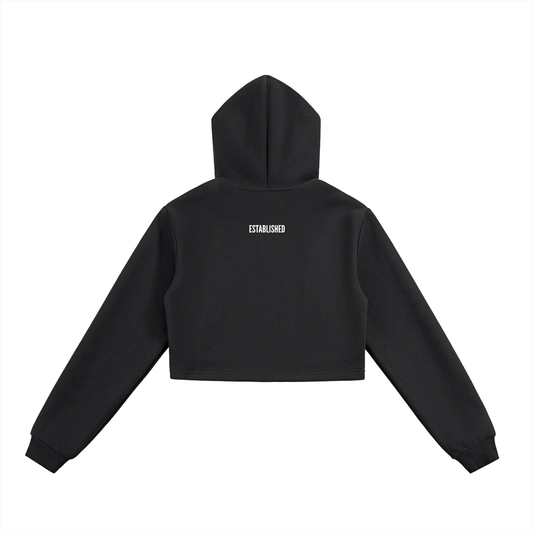 Essential Cropped Zip-Up Hoodie