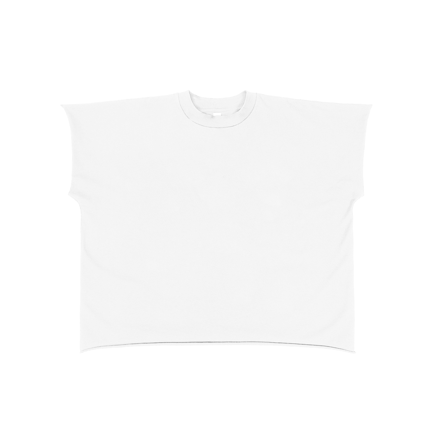 Raw Edge Boxy Non-Shrink T-Shirt